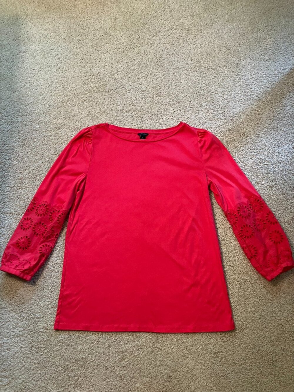 Ann Taylor Top, Size M, Reddish/Orange Color